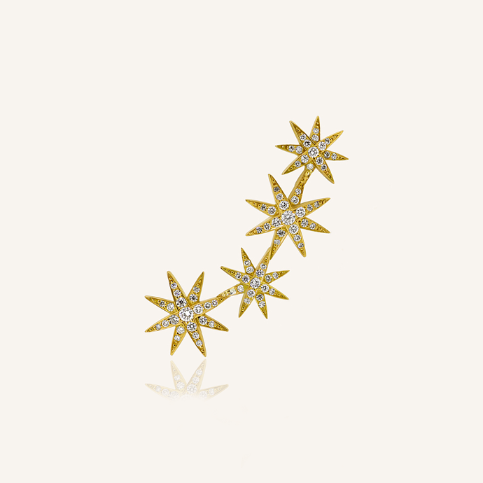Piercing Perseidas Trepador 4 Estrellas con Brillantes y Oro Amarillo en ABRINES JOYERÍA SEVILLA CENTRO EN LA CALLE TETUÁN 1
