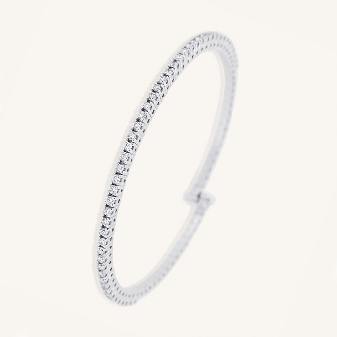 PULSERA RIVIERE RÍGIDA BRILLANTES Y ORO BLANCO COLECCIÓN RIVIERE ALTA JOYERÍA SEVILLA CENTRO ABRINES