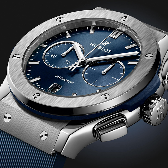 HUBLOT Classic Fusion Chronograph Titanium Blue 42mm 541.NX.7170.RX