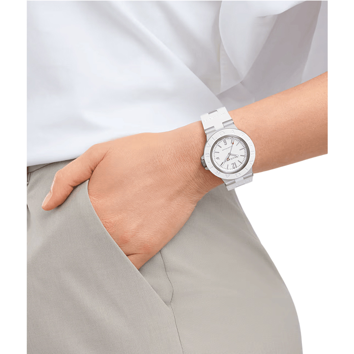 BVLGARI Aluminium White 40mm Automático 103964