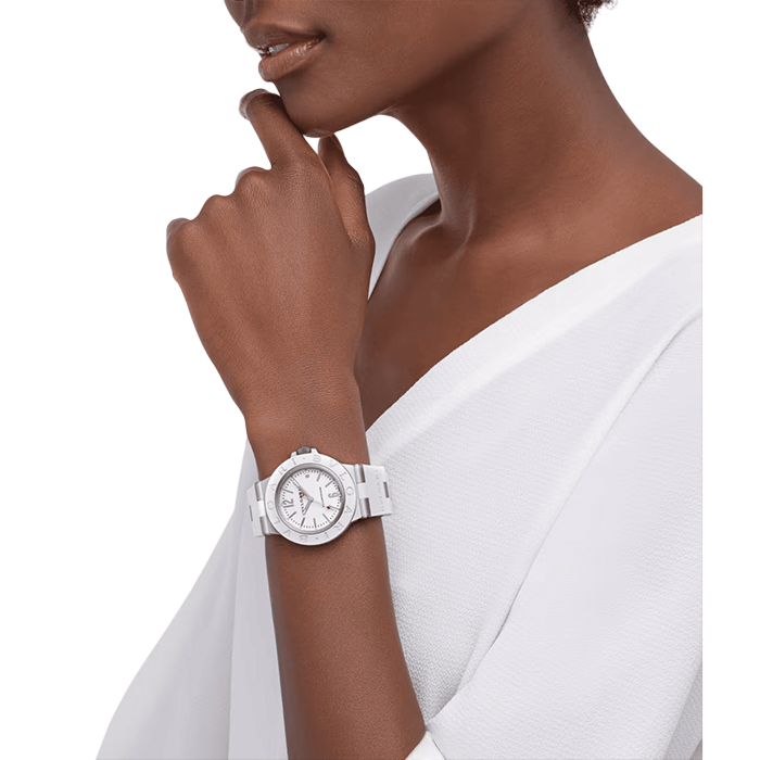 BVLGARI Aluminium White 40mm Automático 103964