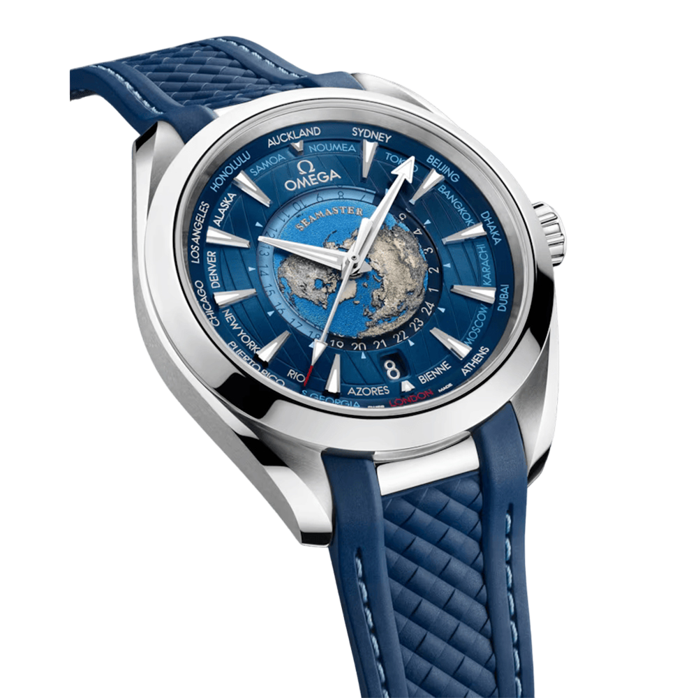OMEGA Seamaster Aqua Terra 150M Co-Axial Master Chronometer GMT WORLDTIMER 43mm 220.12.43.22.03.001