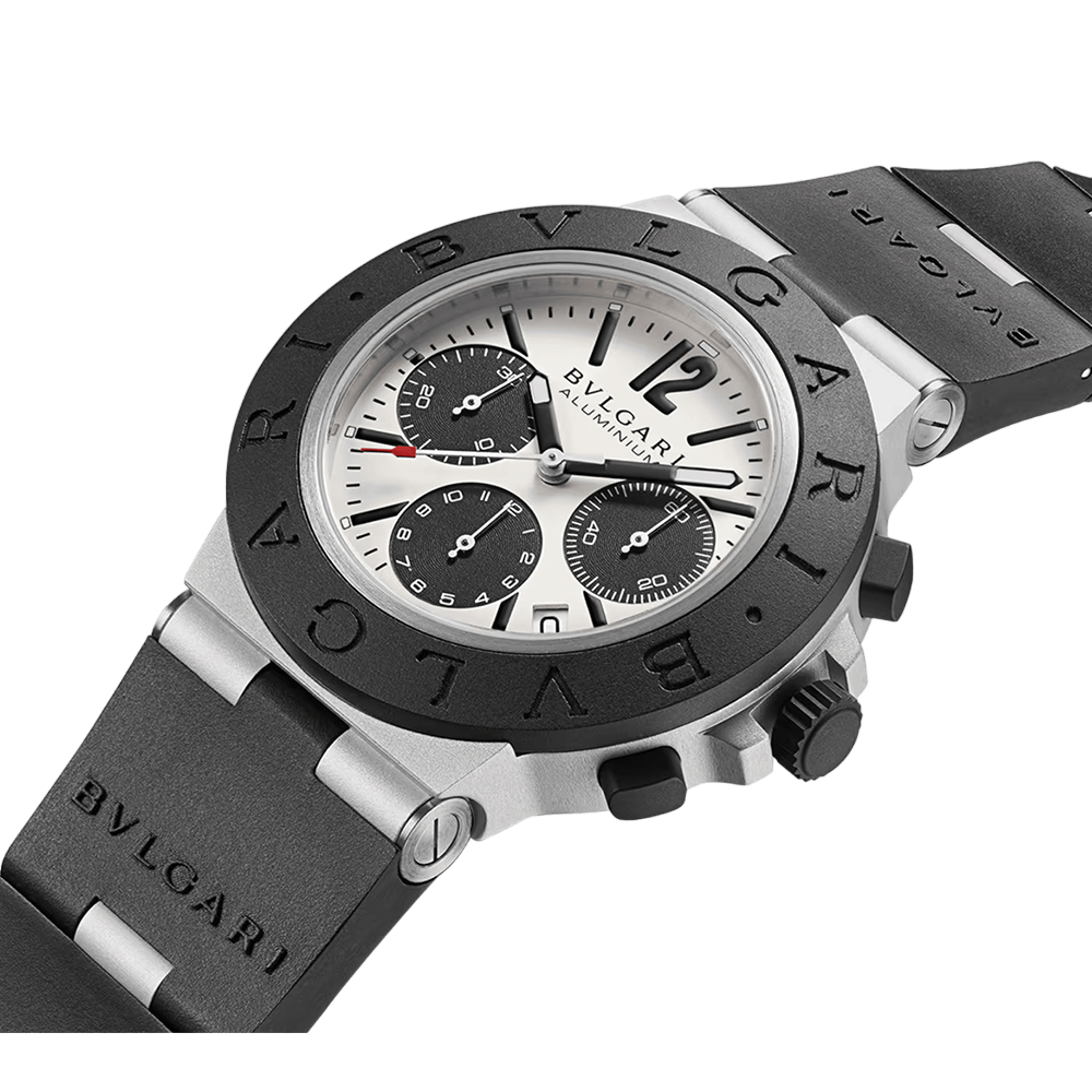 BVLGARI · BVLGARI Aluminio Chrono - 41 mm esfera blanca 103722