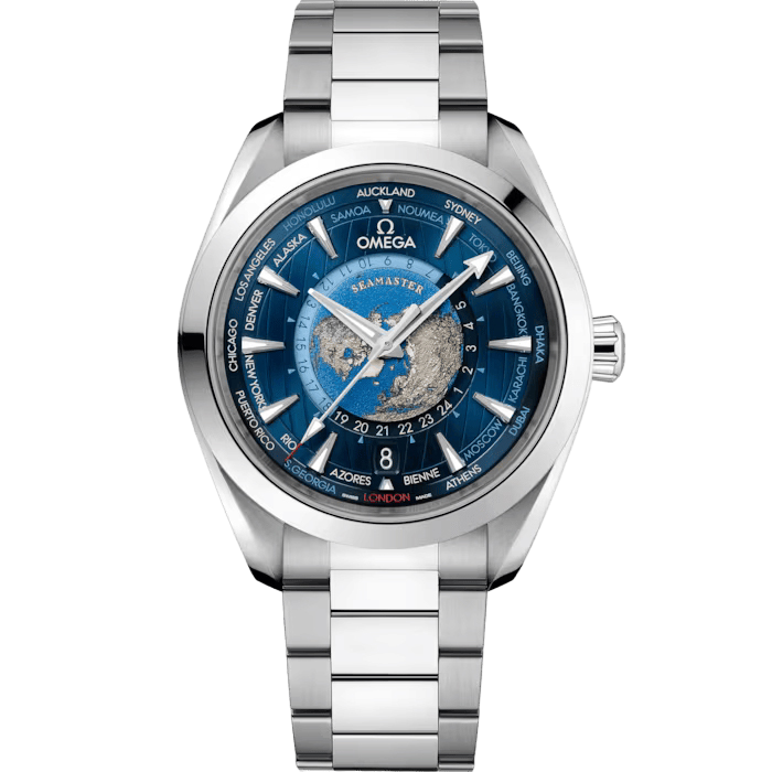 OMEGA Seamaster Aqua Terra 150M Co-Axial Master Chronometer GMT Worldtimer 43mm 220.10.43.22.03.001