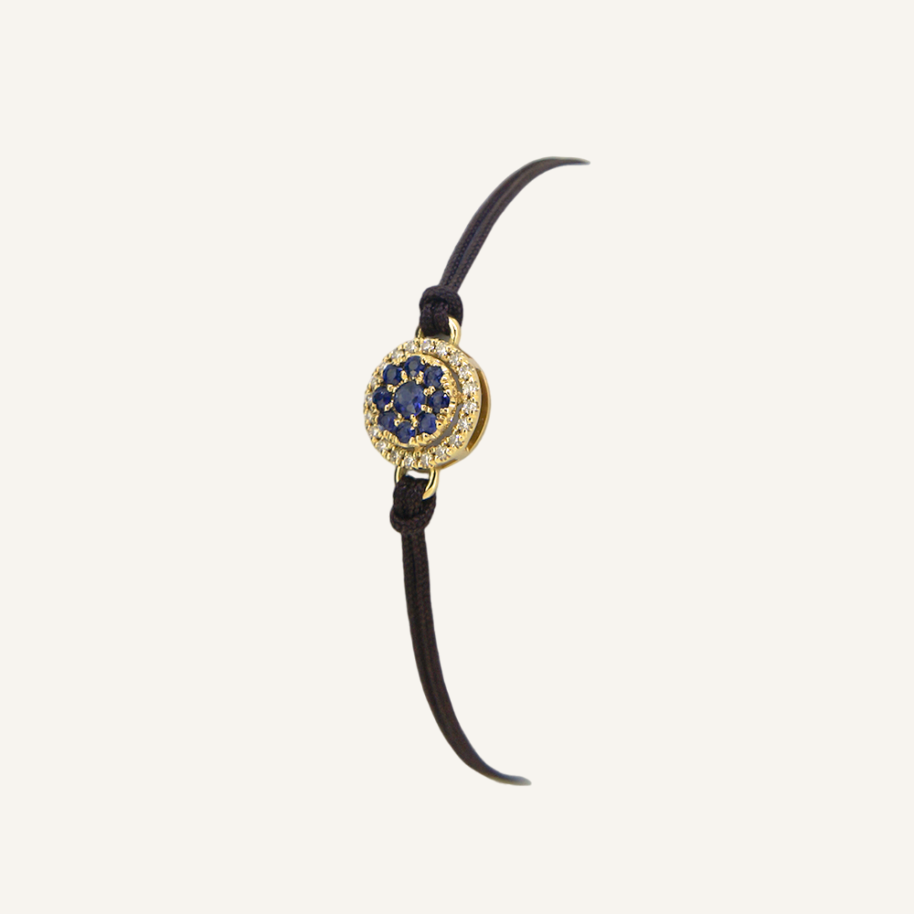 Pulsera Eternity MM roseta zafiros orla brillantes OA