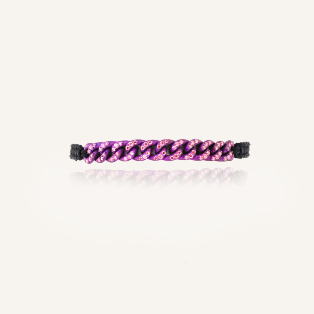 Pulsera TITANIO Pink Diamonds Pink