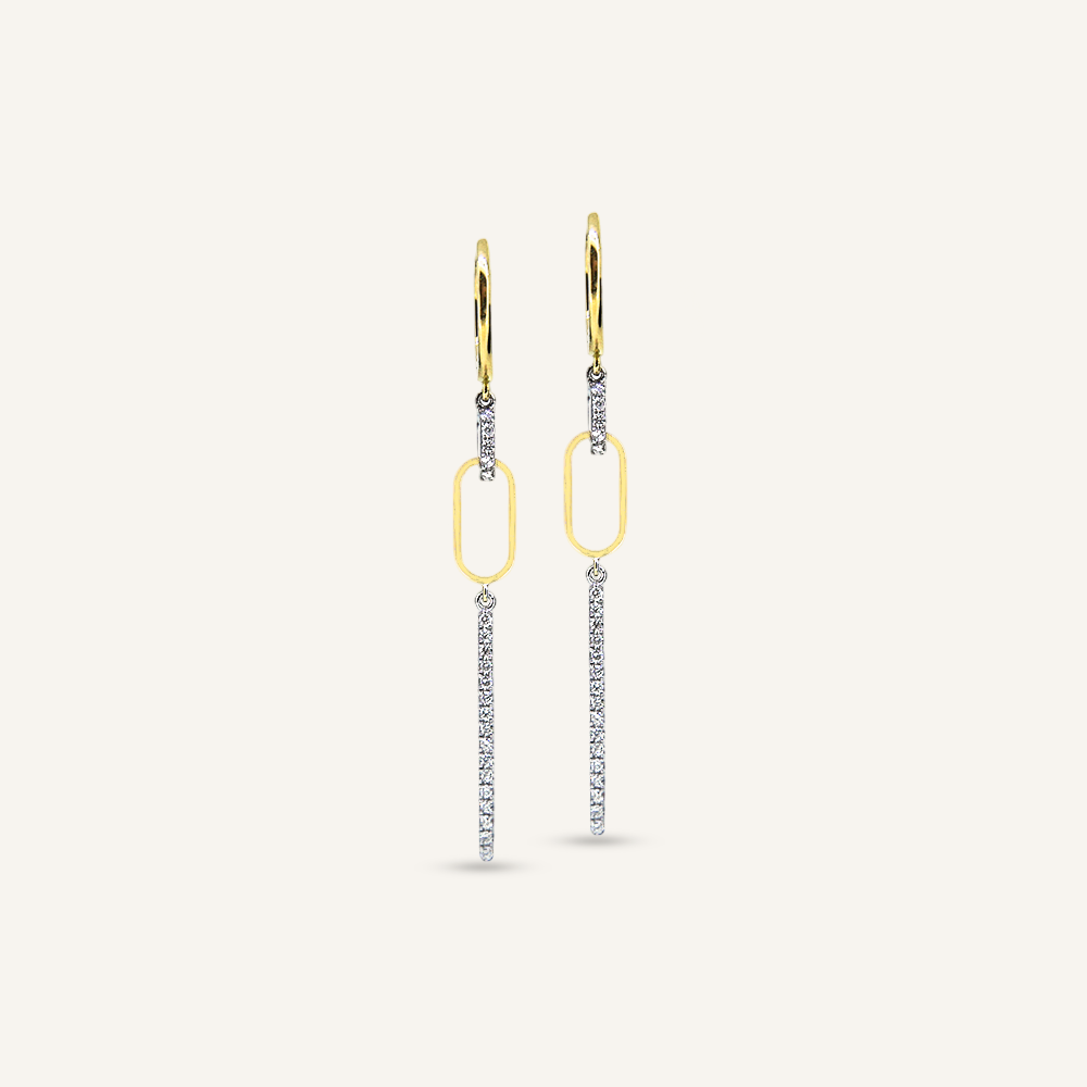 Pendientes DIANA 102 Brillantes Bicolor YW