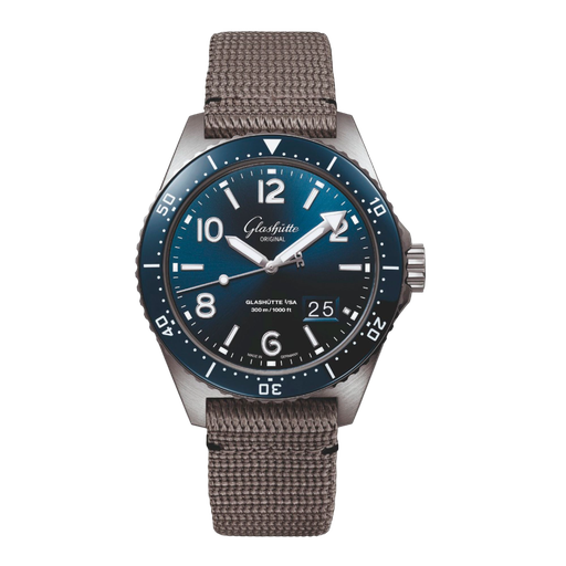 [W13613028134] GLASHÜTTE ORIGINAL SeaQ Panorama Date Desplegable 43,20mm Automático 1-36-13-02-81-34