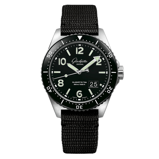 [W13613018035] GLASHÜTTE ORIGINAL SeaQ Panorama Date Desplegable 43,20mm Automático 1-36-13-01-80-35