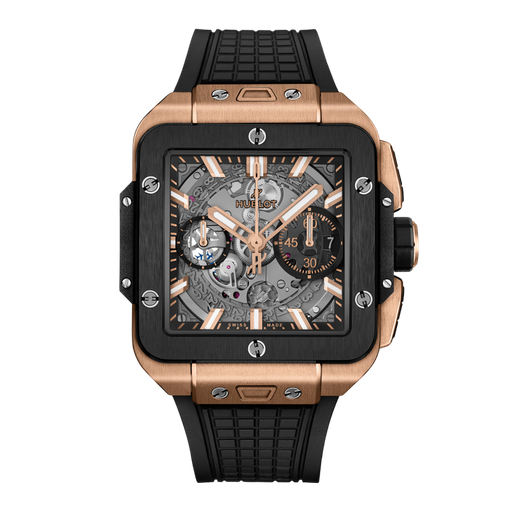 [821.OM.0180.RX] HUBLOT Square Bang Unico King Gold Ceramic 42mm 821.OM.0180.RX