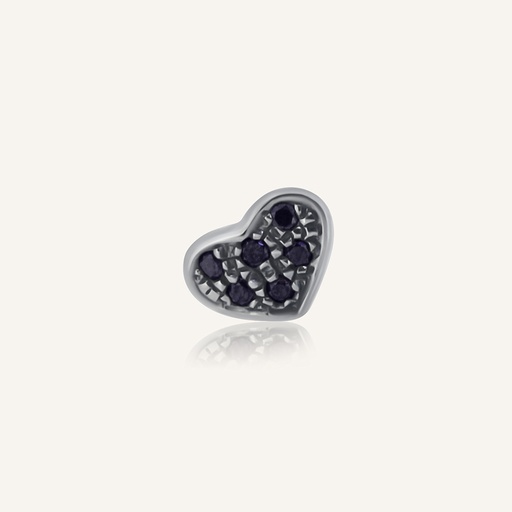 [PCNGCORBLKYG] PIERCING MUST Corazón brillantes black OA
