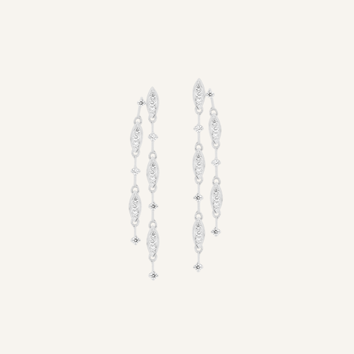 [108S11371WG] Pendientes MARQUISE Rain 2F MM brillantes OB